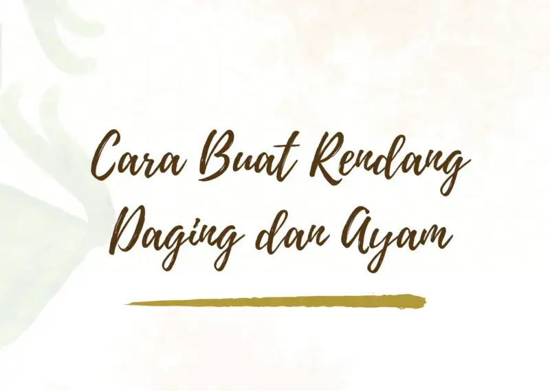 cara membuat rendang daging