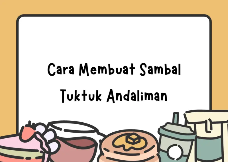 cara me,mbuat sambal tuktuk andaliman