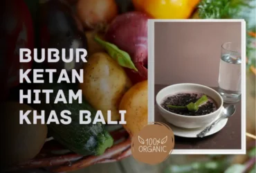Bubur injin khas Bali dengan santan di atas piring putih